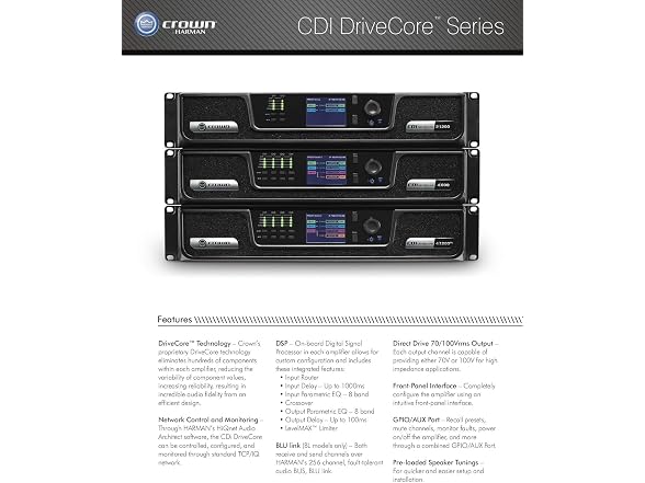 Crown CDi 2|1200 2-Channel 1200W Power Amplifier