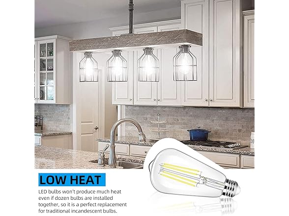 12-Pack Vintage 7W ST58 LED Edison Light Bulbs