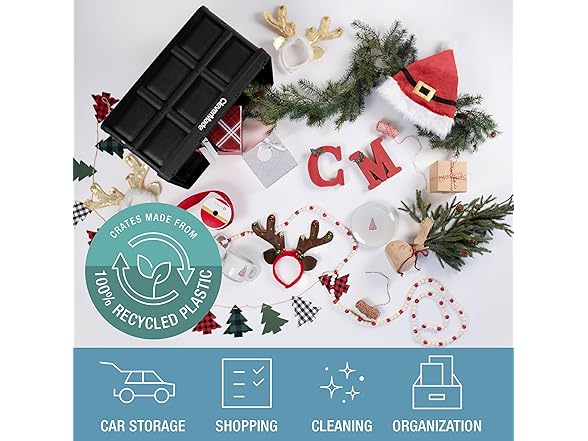 CleverMade Collapsible Storage Bins- Obsidian 3 PK 46L