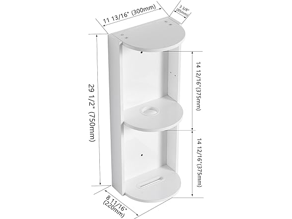 FRITHJILL Bathroom Wall-Mounted Rack w/ Shelves