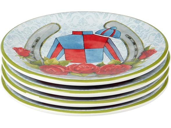 Derby Day at the Races Set of 4 Canape Plates