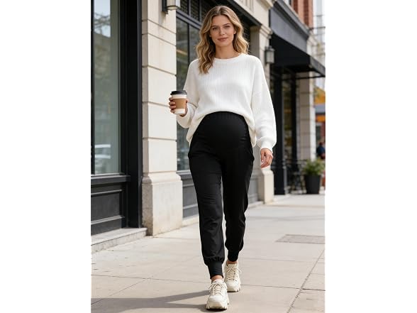 Amposh Women (S) Maternity Pants Stretchy Joggers