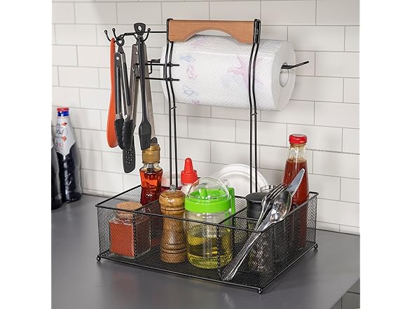 Grill Caddy with Paper Towel Holder