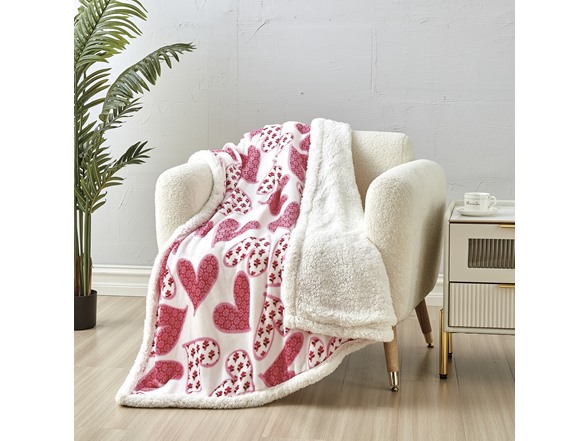 Noble House Scarlett Sherpa Throw
