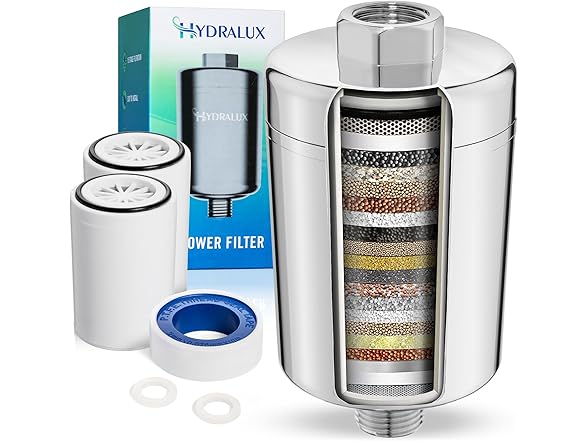 Premium High-Output Shower Filter with Replacement