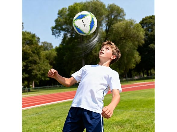 Aoneky Soccer Ball with Pump White/Blue/Green
