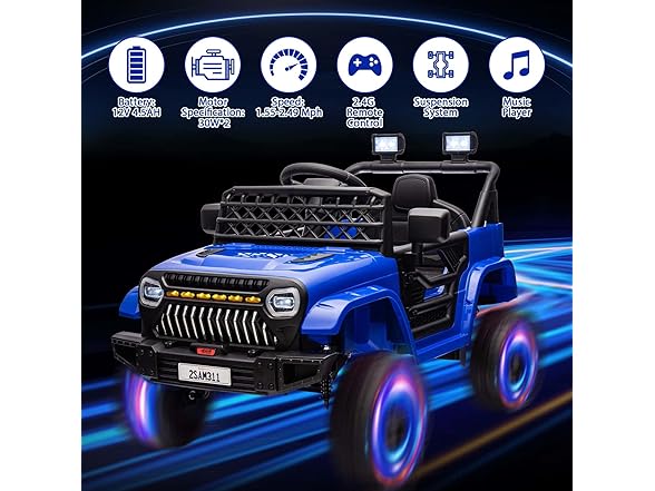 12V Ride On Car for Kids Electric Vehicle Dark Blue