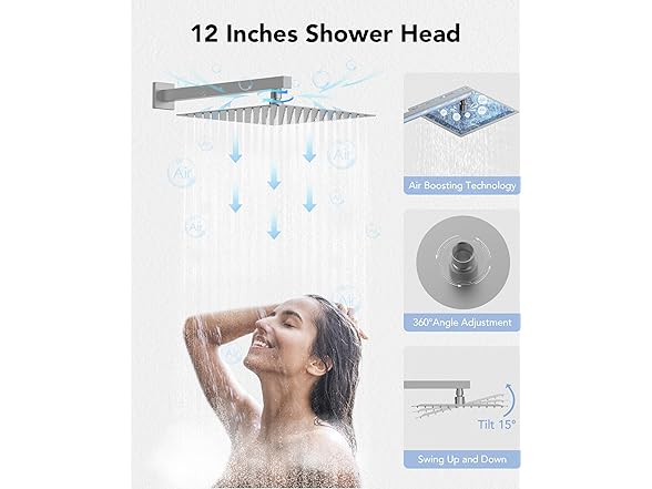 EVERSTEIN SFS-1016-NK12 Shower System 12", Nickel