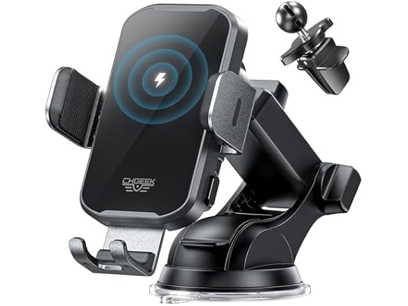 CHGeek 15W Wireless Charging Car Phone Holder Mount