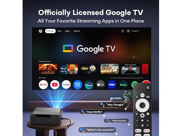 Boldever 4K Google TV Smart Projector