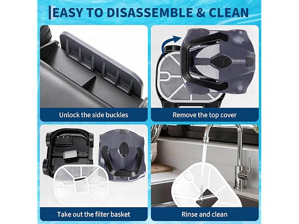Cordless Robotic Pool Cleaner w/ 130-Min Runtime