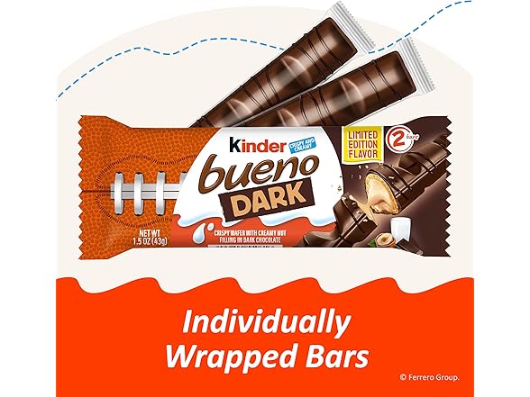 Kinder Bueno Dark Hazelnut Bars 30ct 1.5