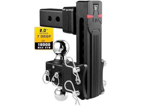 Airbird Anti-Rattle Adjustable Trailer Hitch Ball Mount