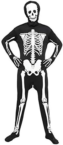 Men Skeleton Jumpsuit Costume