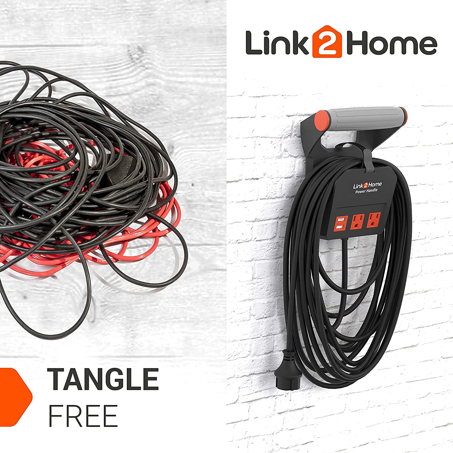 Link2Home Power Handle 20' Extension Cord - Gallery 15