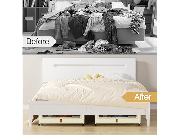 Beige 4 Pck Under the Bed Storage