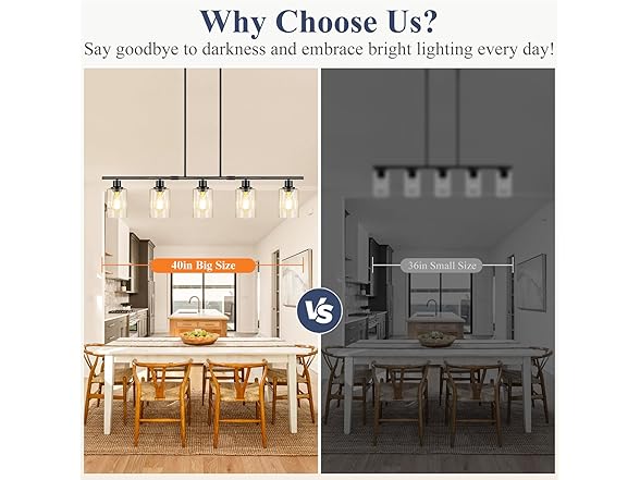 Dining Room Light Fixture Over Table, 5-Light Kitchen