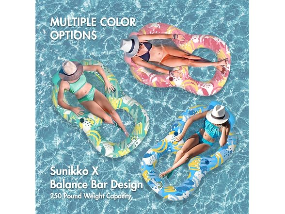 Sunikko X W0568 Inflatable Pool Floats Adult Blue - Gallery 5