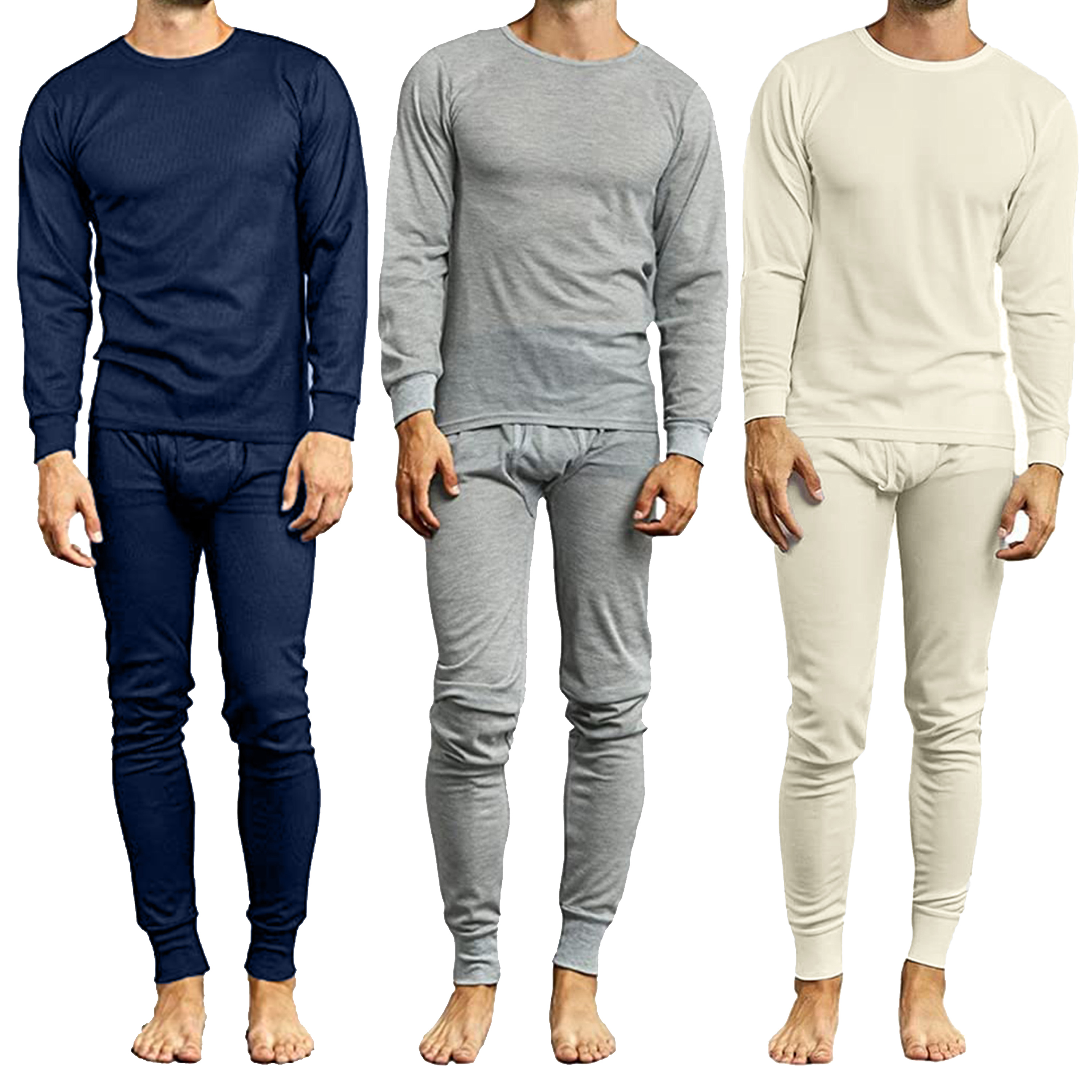 Mens Winter Thermal Top & Bottom Sets (S-3XL) - Gallery 30