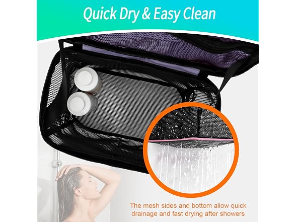 EASEGAVE Quick Dry Mesh Shower CaddyBag
