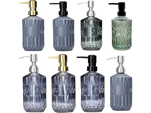 Glass Jar Soap Lotion Dispenser Bottle