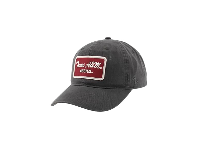 ZHATS Men's Standard NCAA Officially Licensed Hat Scholarship Patch Charcoal Brick, Grey, ,Texas A&M Aggies