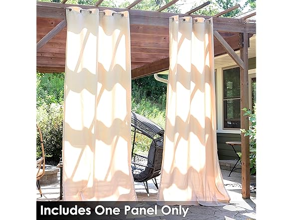 Sunnydaze Panel Light-Filtering Indoor/Outdoor Curtain