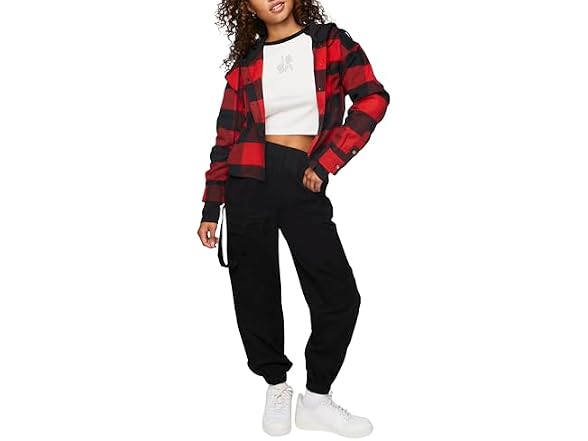 Forever 21 (L) Twill Cargo Joggers