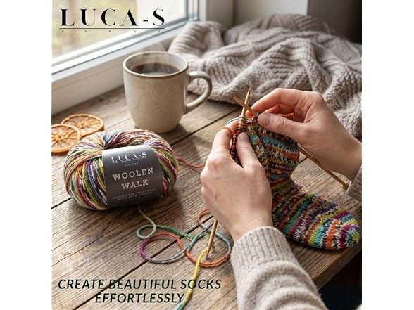 2PCs Superwash Sock Wool for Knitting, 4 Ply 
