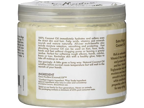 Shea Moisture 100 Extra Virgin Coconut Oil Head