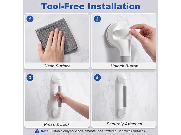DUORAN Shower Suction Grab Bar 1 Pack