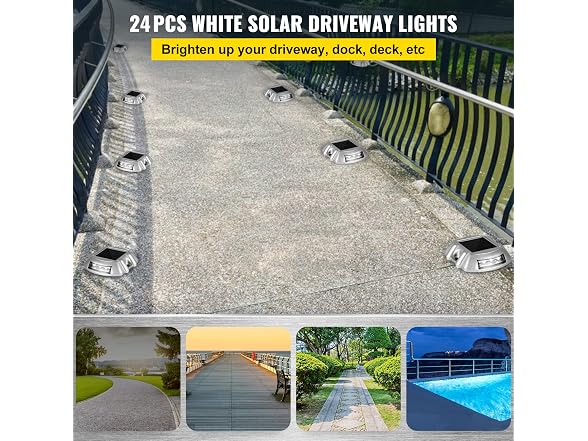 Driveway Lights 24-Pack Solar Driveway Lights