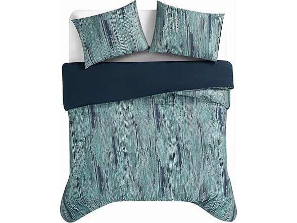 Vince Camuto Linework Stripe 100% Cotton 3 Piece Duvet Set