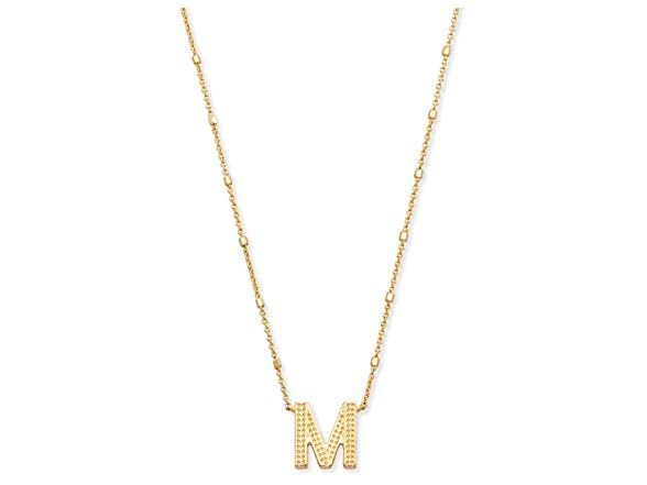 Womens Letters A-Z Pendant Necklace