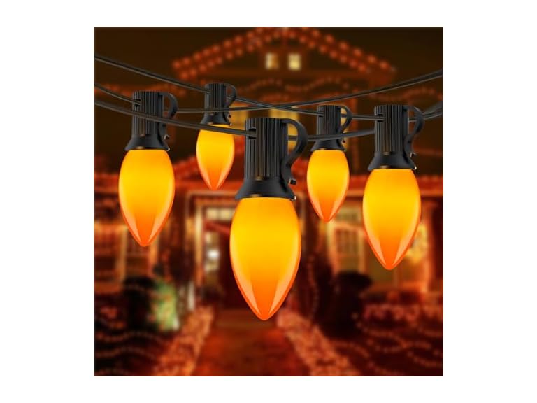Lnguistic C9 LED Orange String Lights