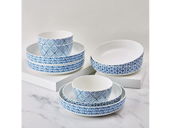 Bone China Chip Resistant 9 Piece Dinnerware Bowl Set