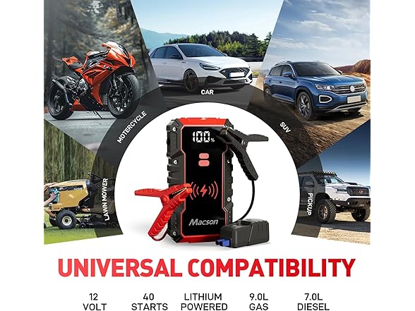 Macson Macson Car Jump Starter, 3000A Jump St
