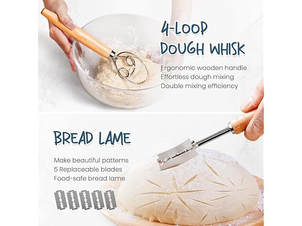 Bread Banneton Proofing Basket Set