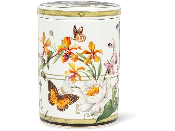 Abbott Collection Butterfly Garden Canister