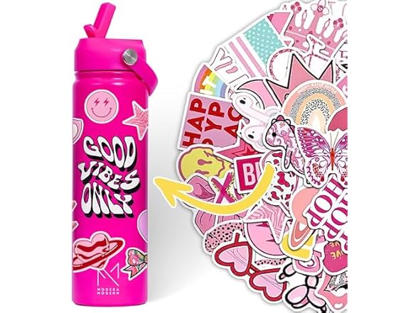 MODERN Cute 22 oz Preppy Water Bottle