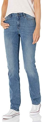 Amazon Essentials Women's Jeans, Mid Rise Straight Leg Style, Medium Wash, Slim Fit
