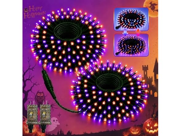 Forlivese 2 Pack 100 LED Halloween Lights