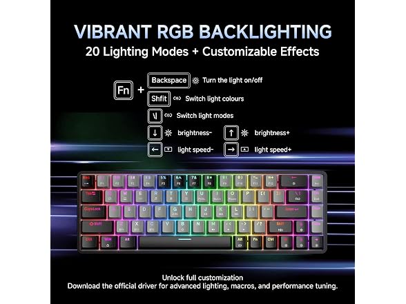 DIERYA DK68 Wireless Keyboard, Black