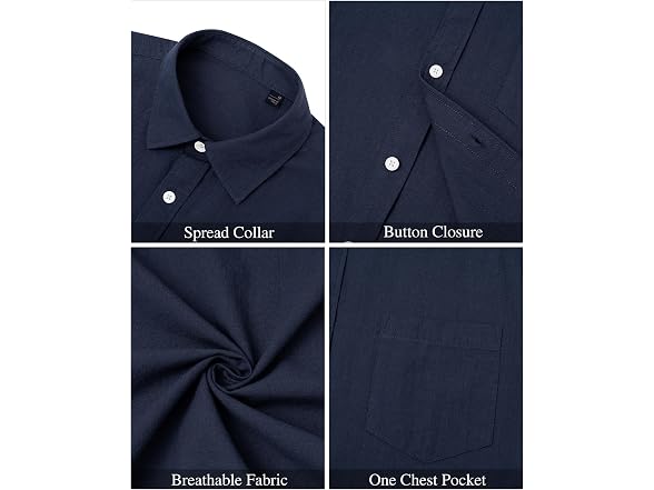 J.ver Men (L) Linen Shirt Short Sleeve Down Shirts
