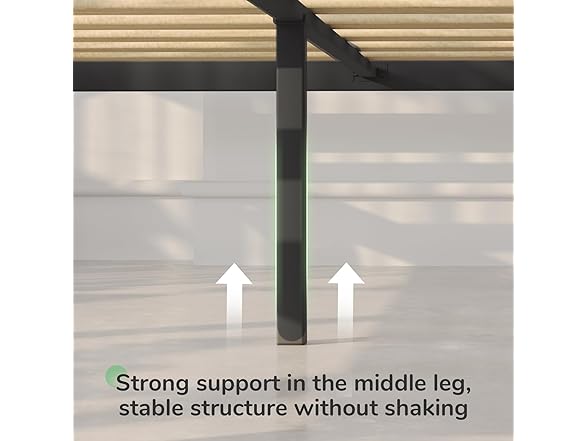 Novilla King Size Bed Frame, Metal Platf