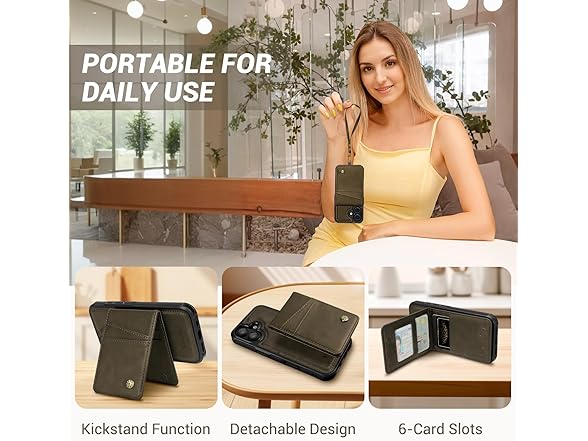 Vitomas 2-in-1 Detachable Card Wallet