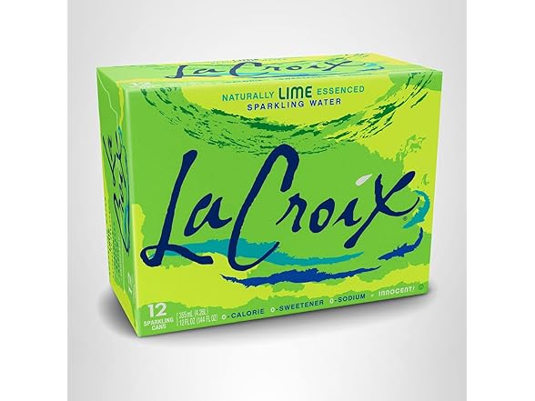 12PK La Croix Sparkling Water, Lime, 12 Fl Oz