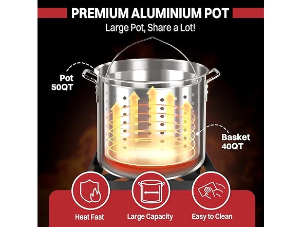 Pipopa 50QT Crawfish Boiler