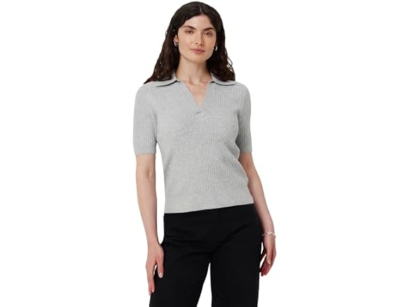 Amazon Essentials Women Short Sleeve Polo Sweater