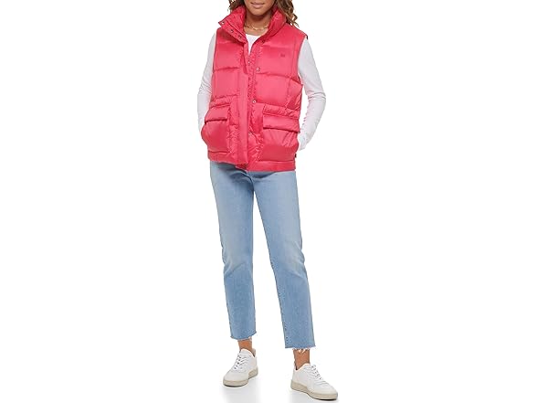 Levis Womens Sporty Box Quilted Puffer Vest (XL)